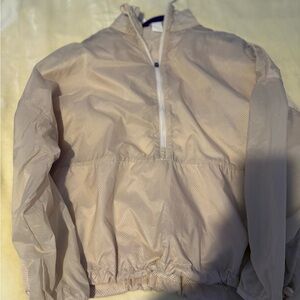 Fabletics Cream Windbreaker Jacket
